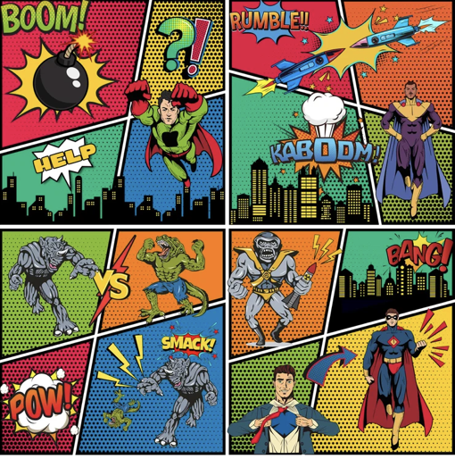 Comic book pattern